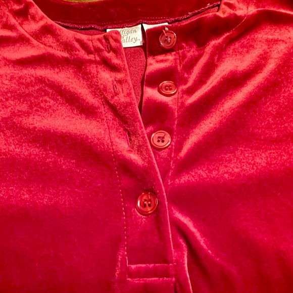 Gilligan and Omalley V-Neck Robe Womens Med. Pullover Red Plush Soft 0,1:S-1452 - Picture 4 of 10